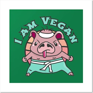 I am vegan. Posters and Art